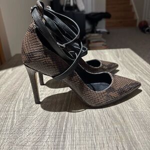Michael Kors Brown Snakeskin Heels